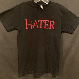American Apparel "Hater" T-shirt. Religious theme. Youth Small.